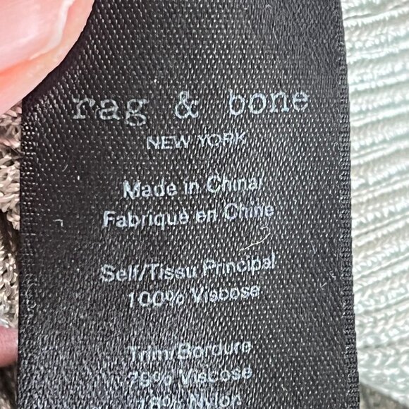 RAG & BONE Priya Metallic Striped Silver Knit Sleeveless Sweater Tank Top Size S - Picture 6 of 10